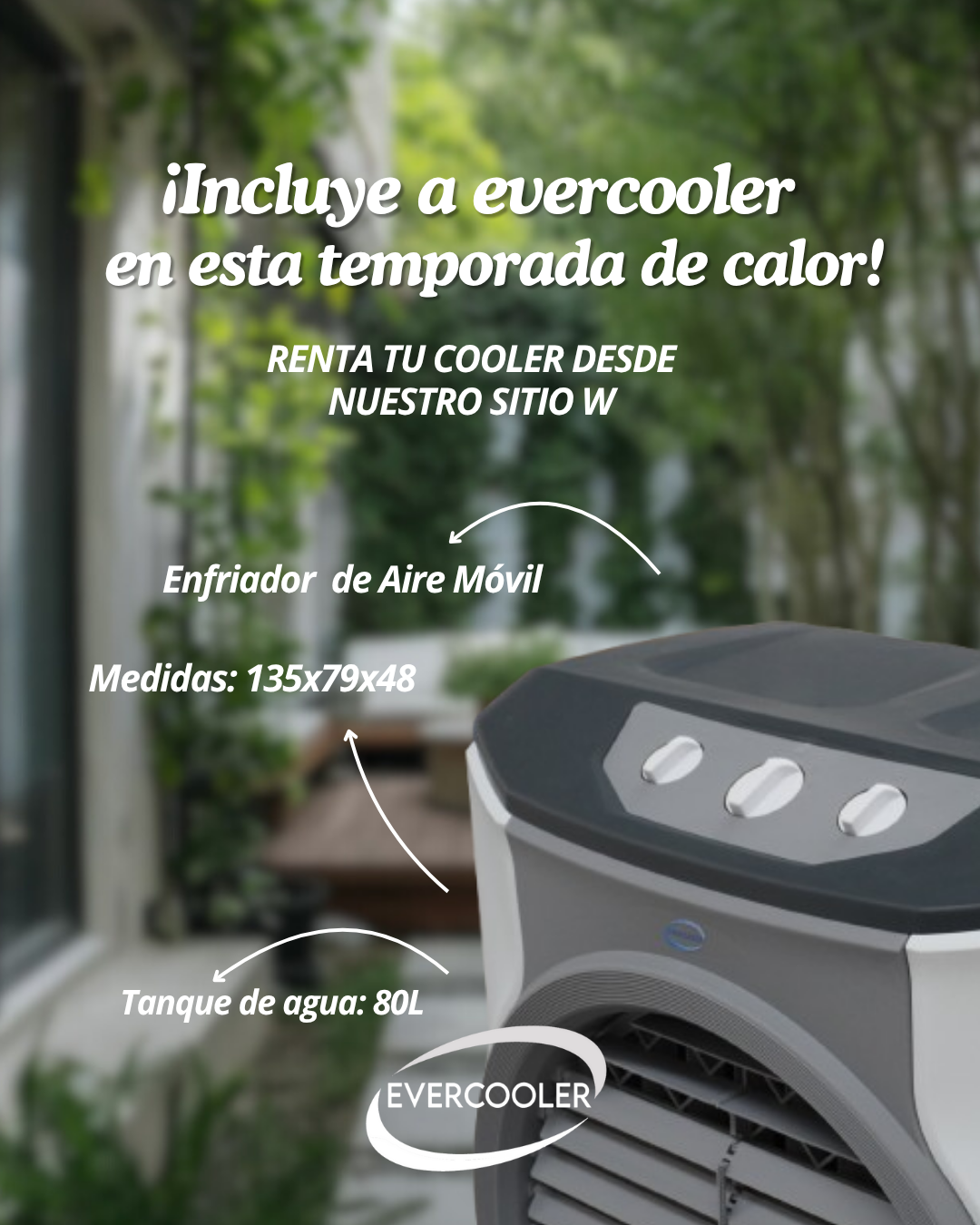 Chico - Enfriadores de aire móviles. Ideal para jardines y quintas.
